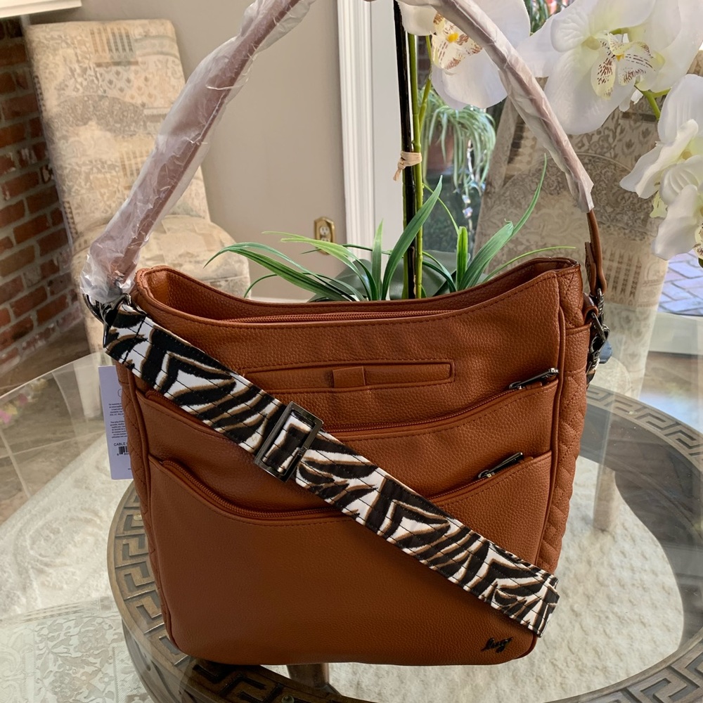 LUG VEGAN LEATHER MESSENGER CABLE CAR BAG!